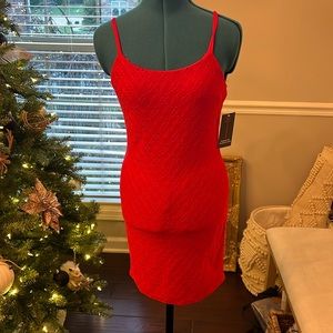 Red Pattern Dress Size S